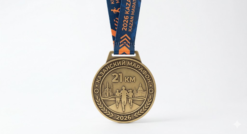 Медаль Казанский марафон 2026 — 21 км