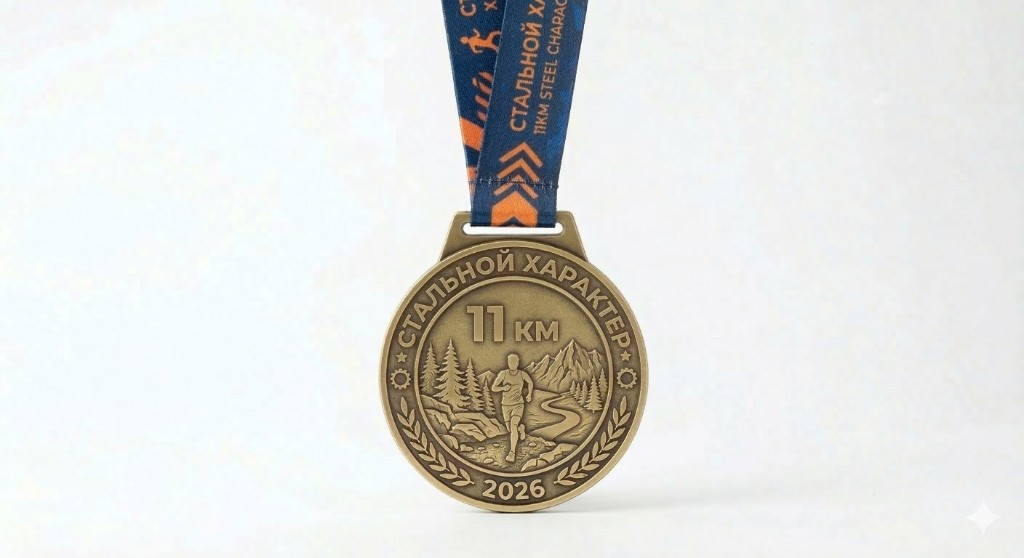 Медаль Стальной характер 2026 — 11 км